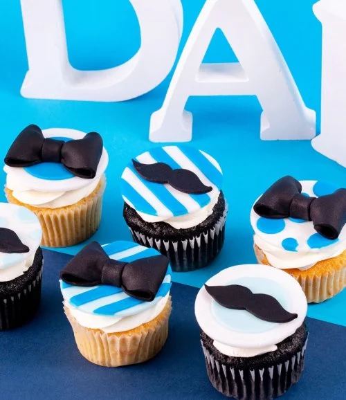 Father's Day Tie & Mustache Cupcakes by Cake Social
