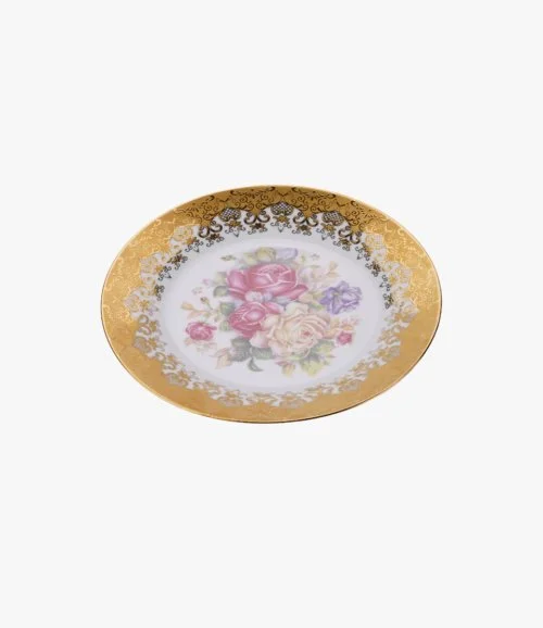 Gilded Porcelain Plate by Black Cherry