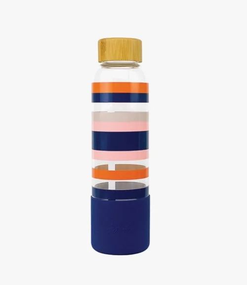 Glass Water Bottle - Stripes by Joules