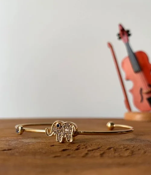 Gold Elephant Bracelet