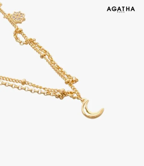 Golden Moon Necklace by Agatha