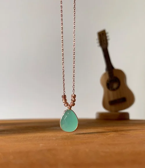 Green Emerald Stone Necklace