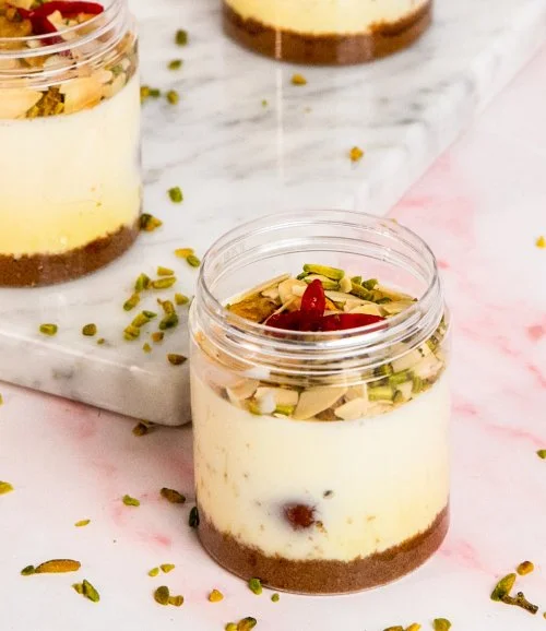 Gulab Jamun Cheesecake Jars by Sugarmoo