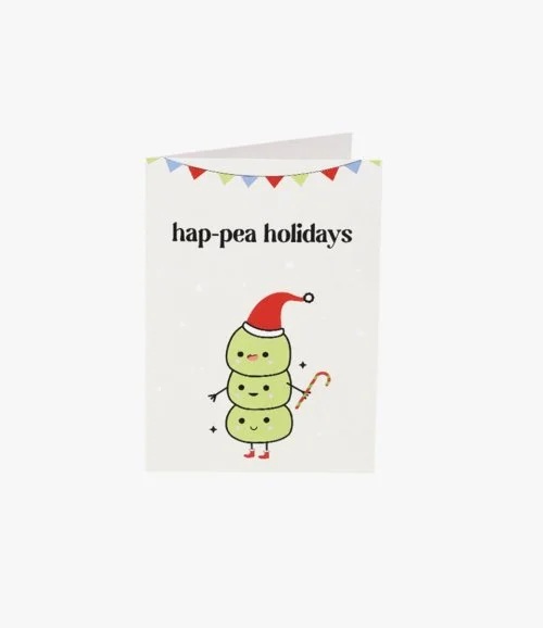 Ha-pea Holidays Greeting Card