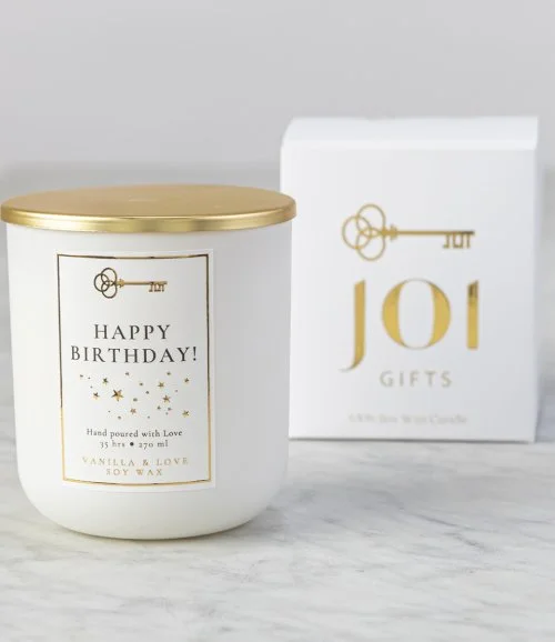 Happy Birthday' Gift Candle By Joi Gifts