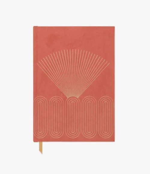 Hard Cover Suede Cloth Journal with Pocket - Radiant Rays by Designworks Ink