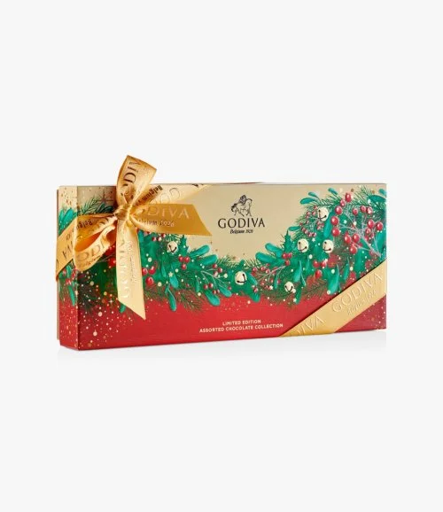 علبة هدايا كريسماس شوكولاتة متنوعة 18 قطعة من جوديفا 
