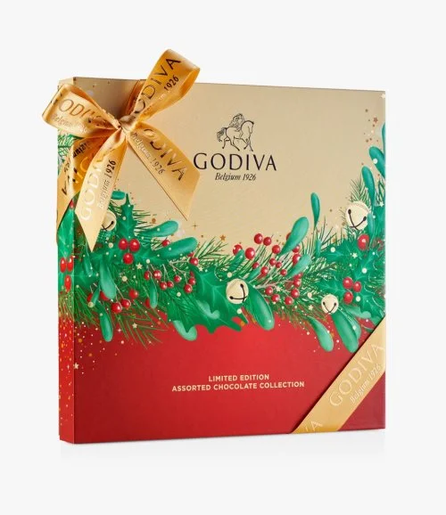 علبة هدايا كريسماس شوكولاتة متنوعة 36 قطعة من جوديفا 