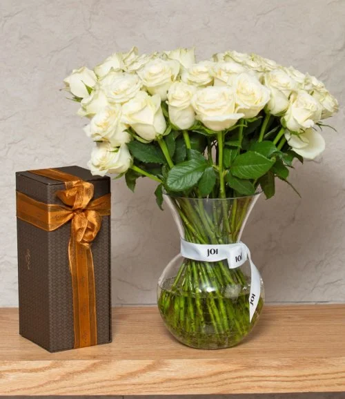 Honey Gift Set by Bateel and Flowers Bundle