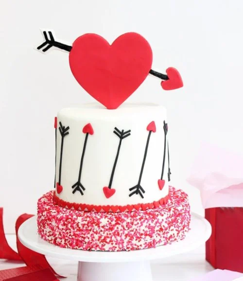 Heart and Arrows Cake
