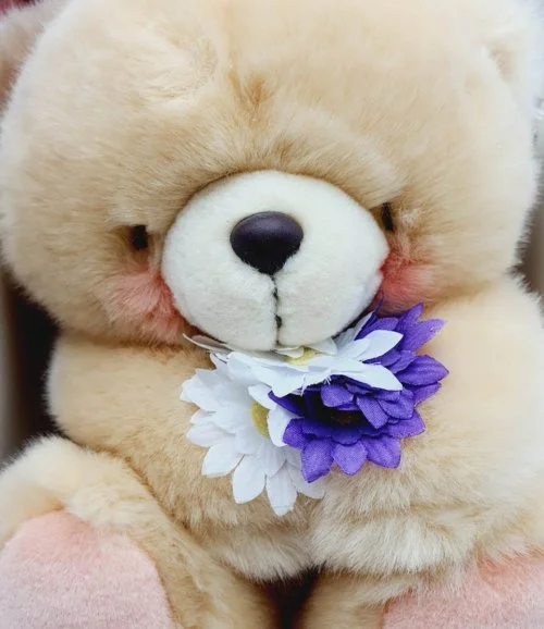 Just For You Purple Flower Bear