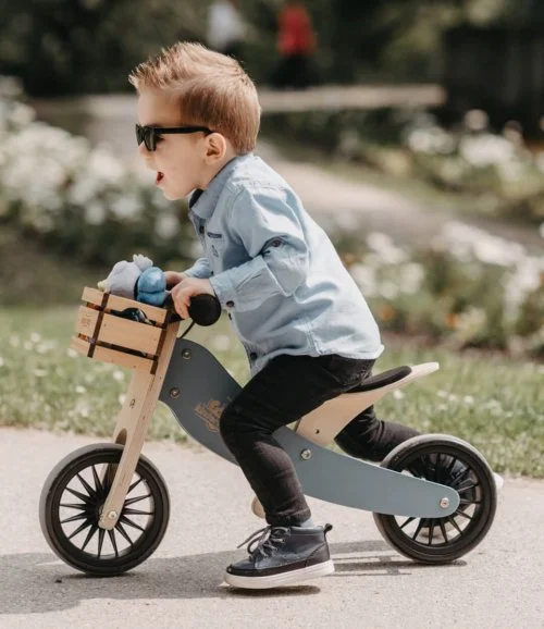 Kinderfeets 2-in-1 Tiny Tot PLUS Tricycle & Balance Bike - Slate Blue