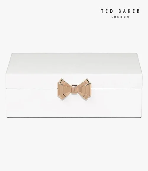 Lacquer Medium White Jewellery Box  by Ted Baker