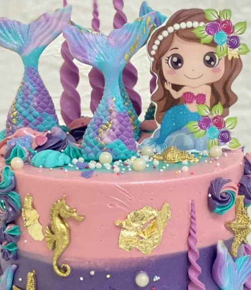 Mermaid Theme Cake by Celebrating Life Bakery