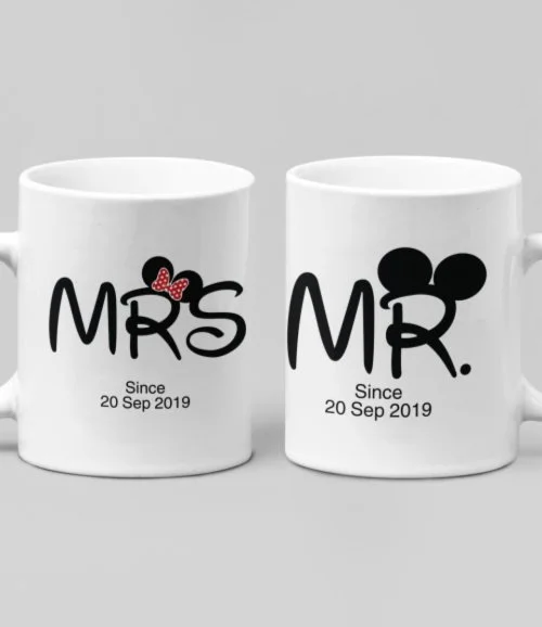 Mickey Bride and Groom Mugs