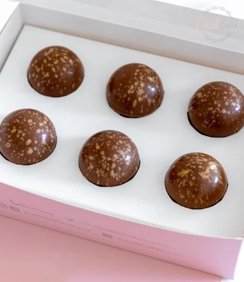 Milk Chocolate HOT CHOCOLATE BOMBS - Box of 6 By Pastel Cakes