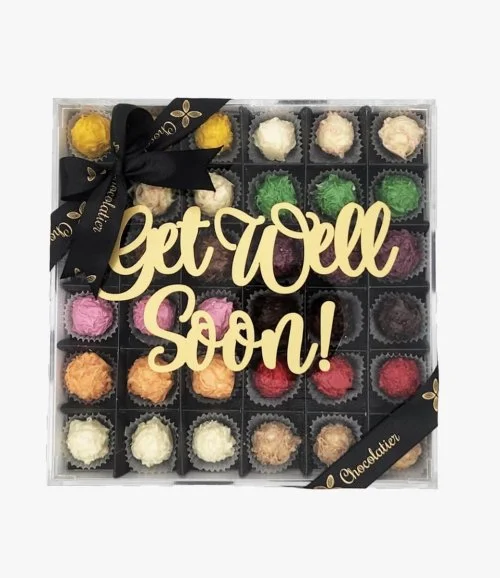 Mixed Acryic Get Well Soon Gift Box 72 pcs by Chocolatier