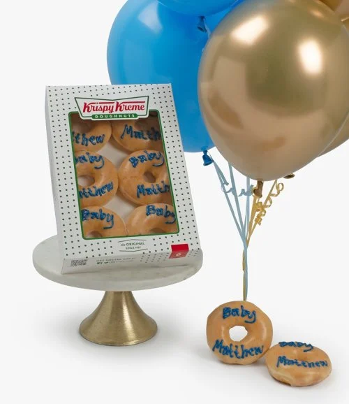 New Baby Boy Personalized Gift Bundle by Krispy Kreme