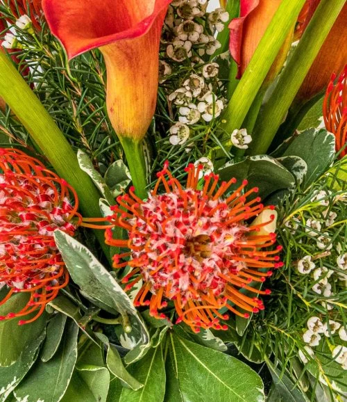 Orange Calla Flower Arrangement