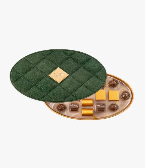 Oval Green Luxury Box By Bostani  - Small
