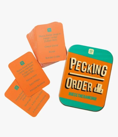 Pecking Order Tin Game by Talking Tables
