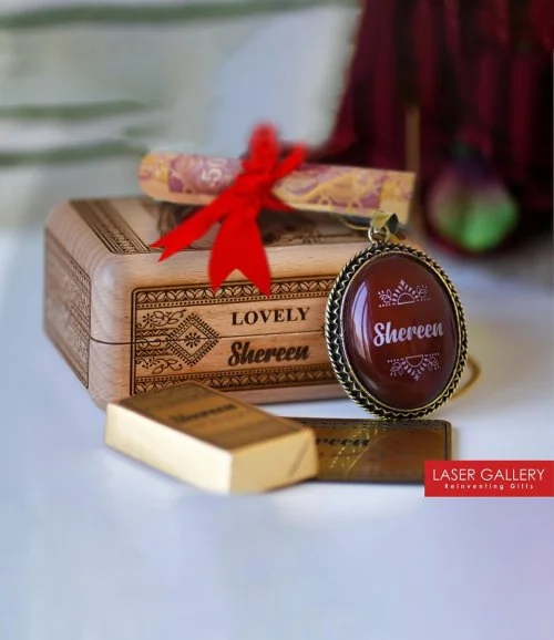 Personalised Eid Special Tulip box Set for Her by Laser Gallery