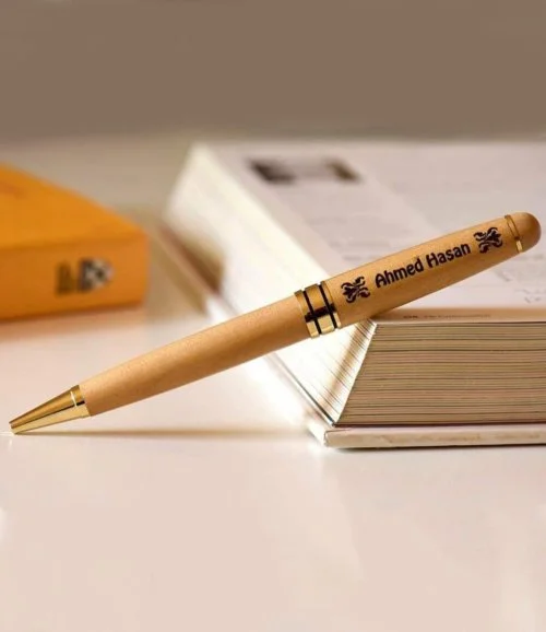 قلم خشبي بتصميم حسب الطلب من ليزر جاليري