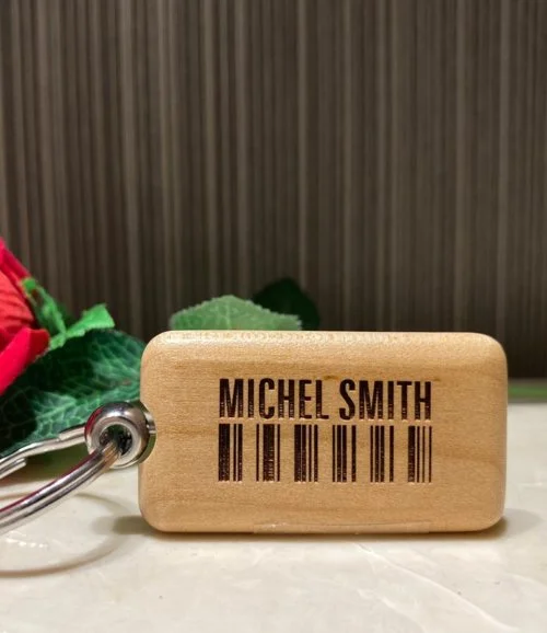 Personalised Wooden Keychain by Laser Gallery