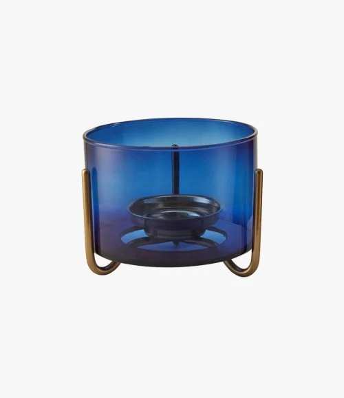 Personalized Blue Tealight Candle Stand 