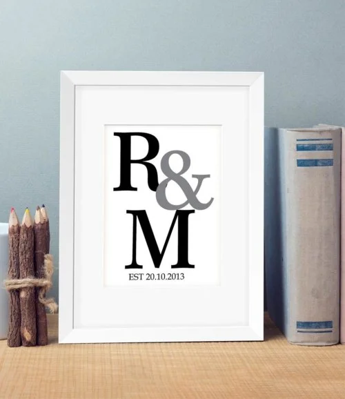Personalized Couple Initials Print Art