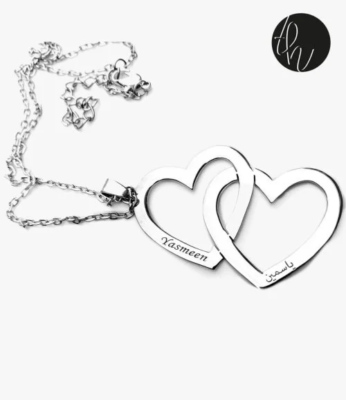 Personolized Attached Hearts Necklace