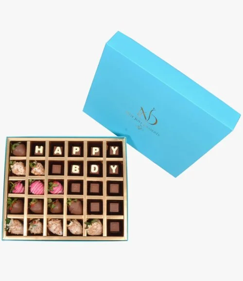 Customized Chocolates and Strawberries Box by NJD