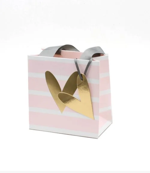 Pink Stripe Small Bag by Belly Button