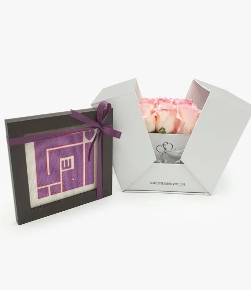 Purple Mom Embroidery Frame with Surprise Box by Khoyoot