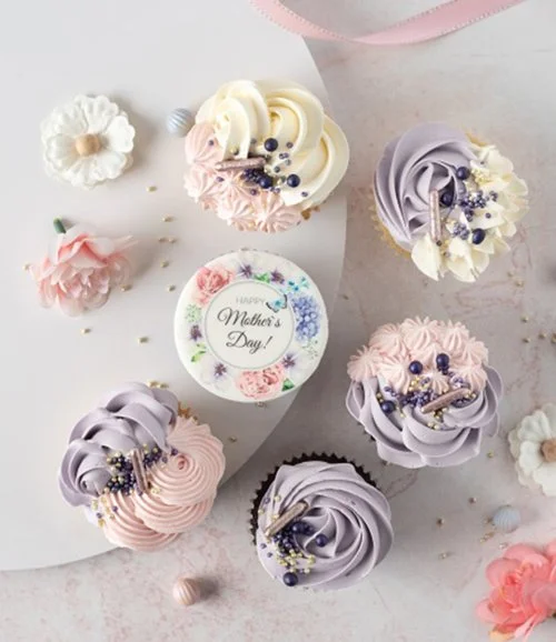 Purple & Pink Mother’s Day Cupcakes By Cake Social