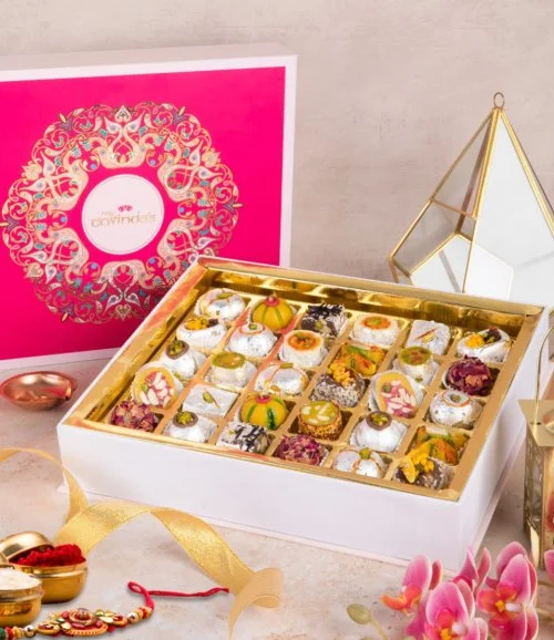 Rakhi Special 30 pcs Premium Sweets Gift Box 2 by My Govinda's