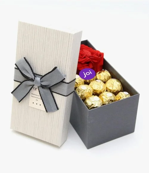Flower & Chocolate Rectangular Box 
