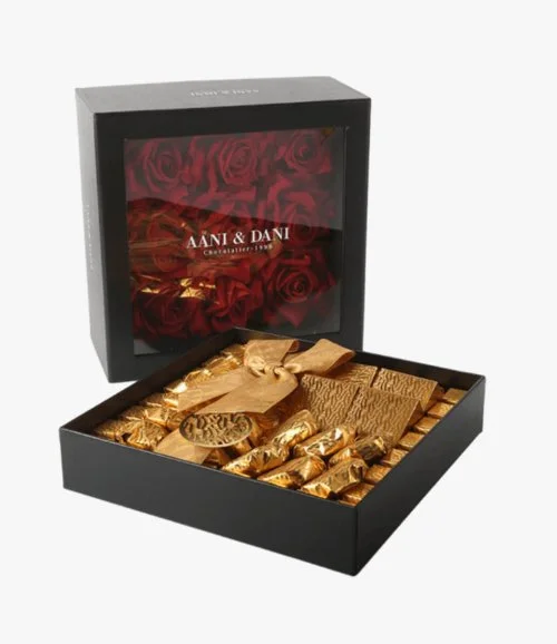 Red Rose - Square Gold by Aani & Dani