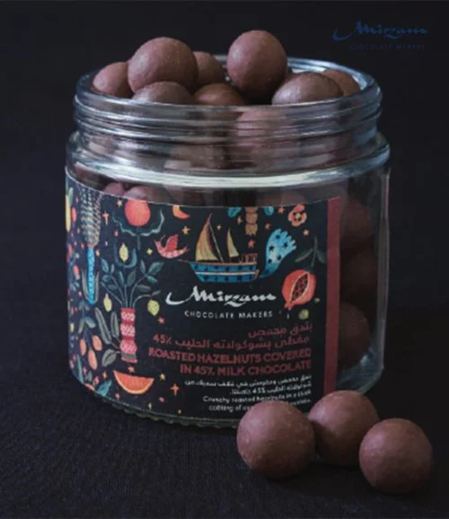 Roasted Hazelnuts Covered in 45% Milk Chocolate By Mirzam