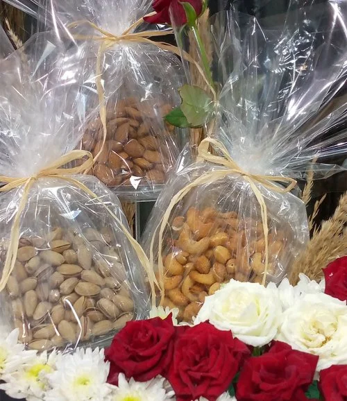 Roses and Nuts Arrangement