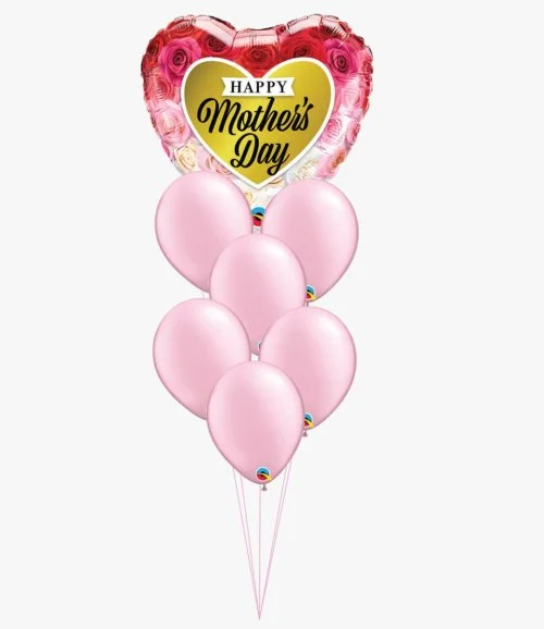 Roses Foil Balloon Happy Mothers Day Balloon Bundle