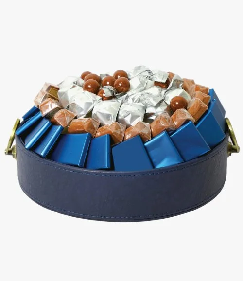Round Leather Chocolate Tray by Eclat 