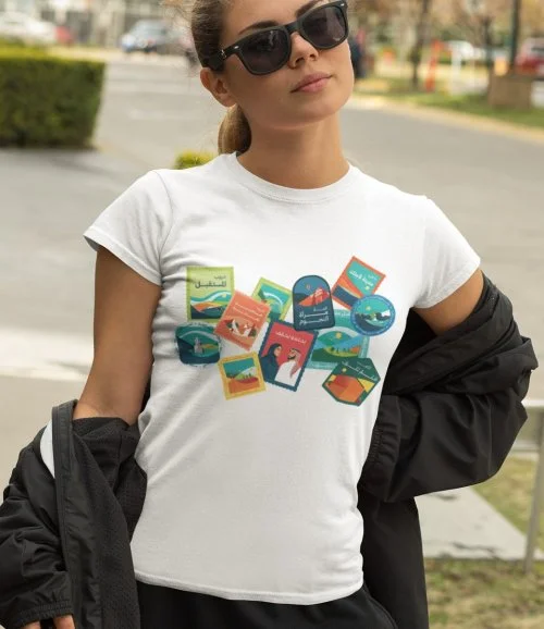 Saudi National Day Modern Design T-shirt in Jeddah | Joi Gifts