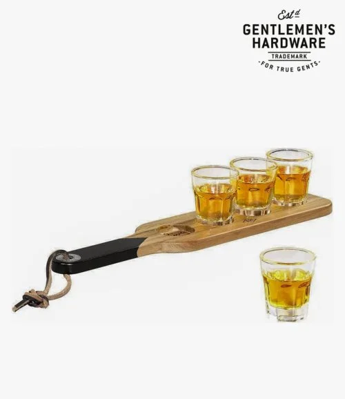 Serving Paddle & Shot Glasses By Gentlemen's Hardware