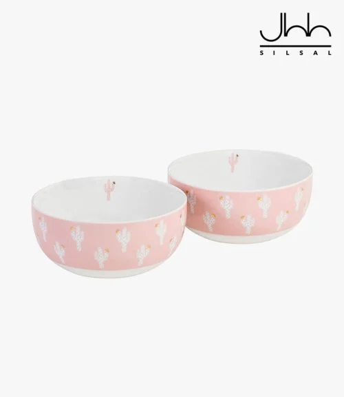 Set of 2 Cacti Cereal Bowls by Silsal