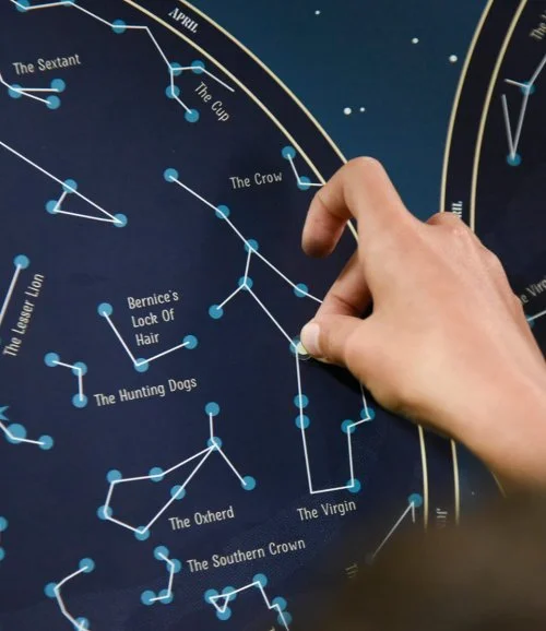 ملصق اكتشاف خريطة السماء من بوبيك