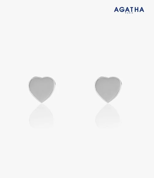 Heart Stud Earrings by Agatha Paris