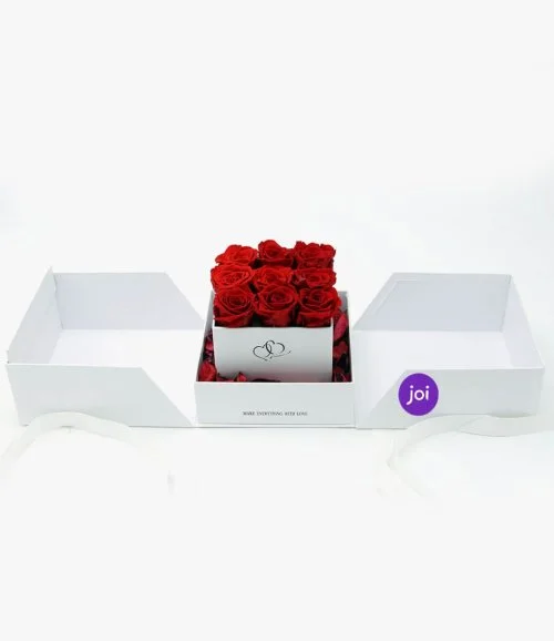 Surprise Roses Box (White)
