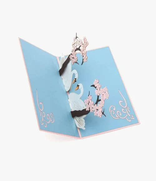 Swan - 3D Pop up Card By Abra Cards
