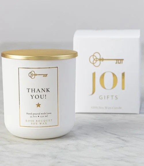 Thank You' Gift Candle By Joi Gifts
